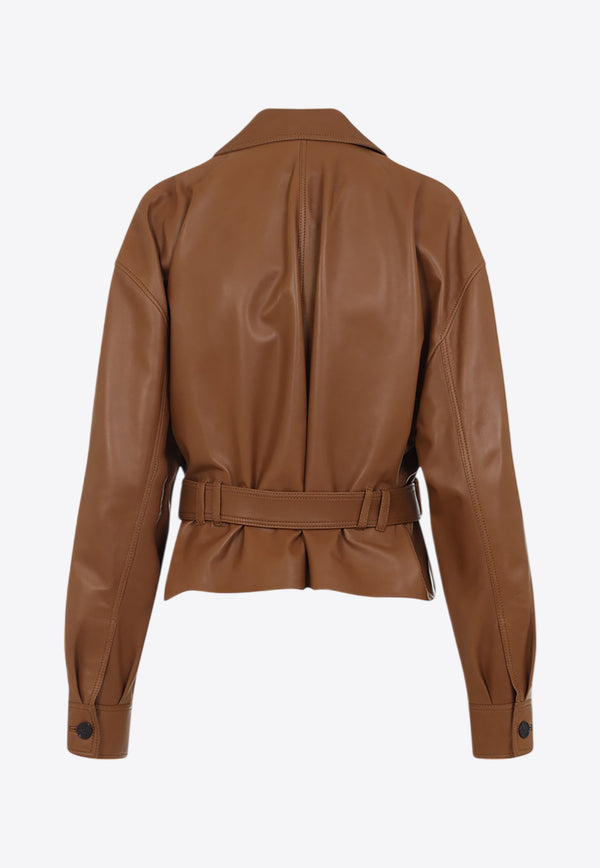 Saharienne Leather Short Jacket