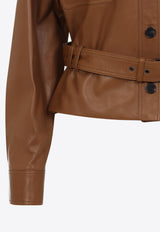 Saharienne Leather Short Jacket