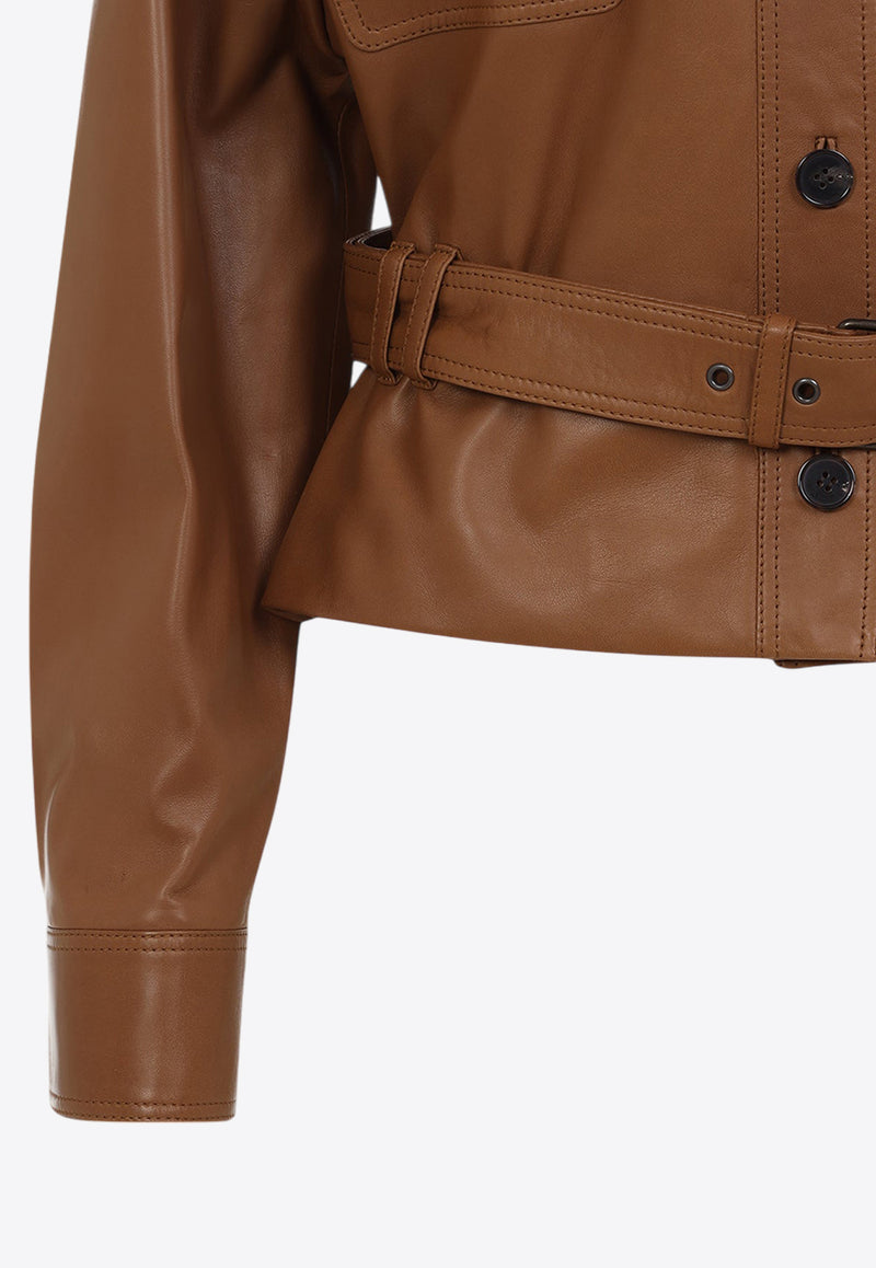 Saharienne Leather Short Jacket