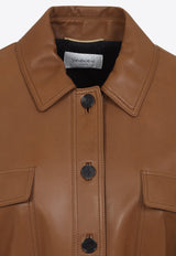 Saharienne Leather Short Jacket