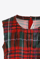 Tartan Sleeveless Satin Top