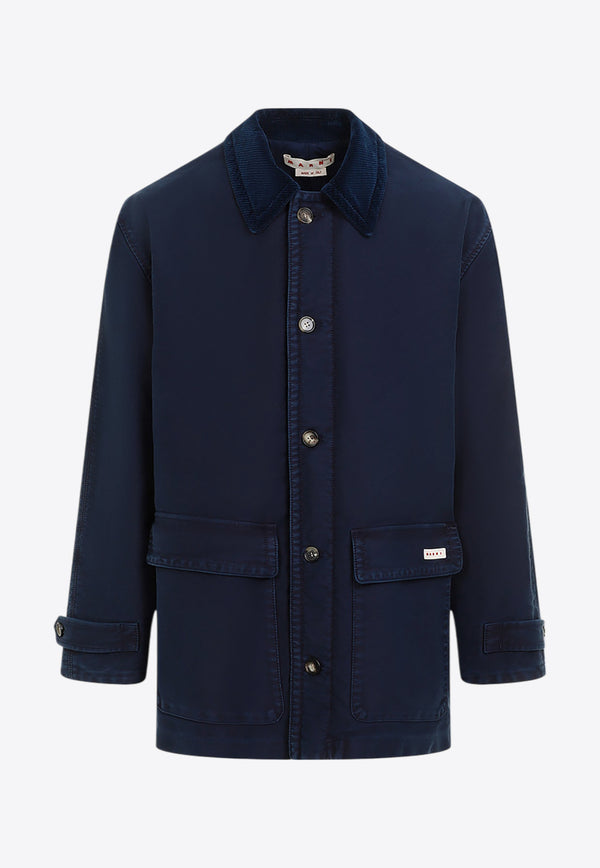 Corduroy-Collar Jacket