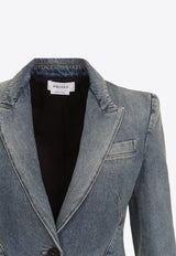 Single-Breasted Denim Blazer