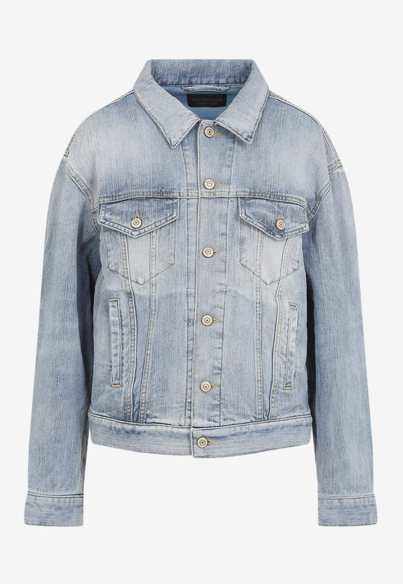 Standing Collar Denim Jacket