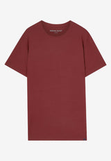 Derek Rose Basel Micro Modal T-shirt Burgundy 3048-BASE017BURBURGUNDY