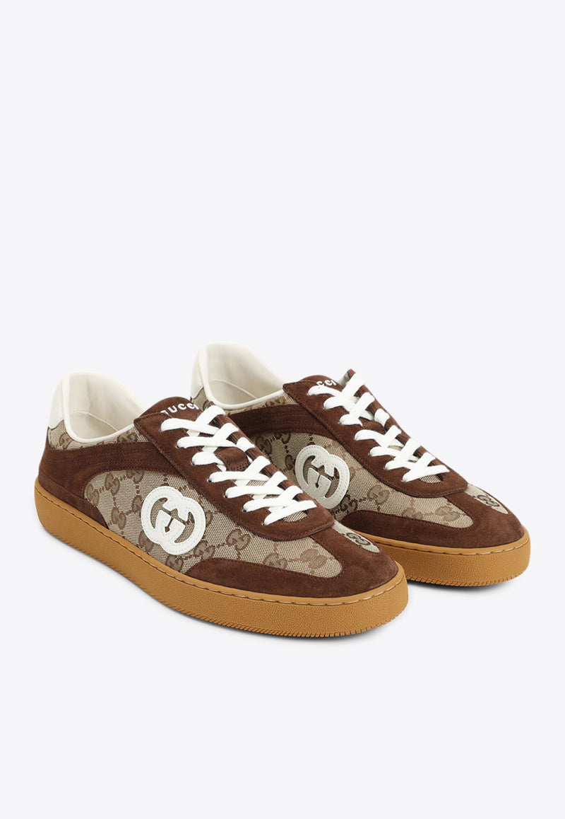 G74 Interlocking G Suede Sneakers