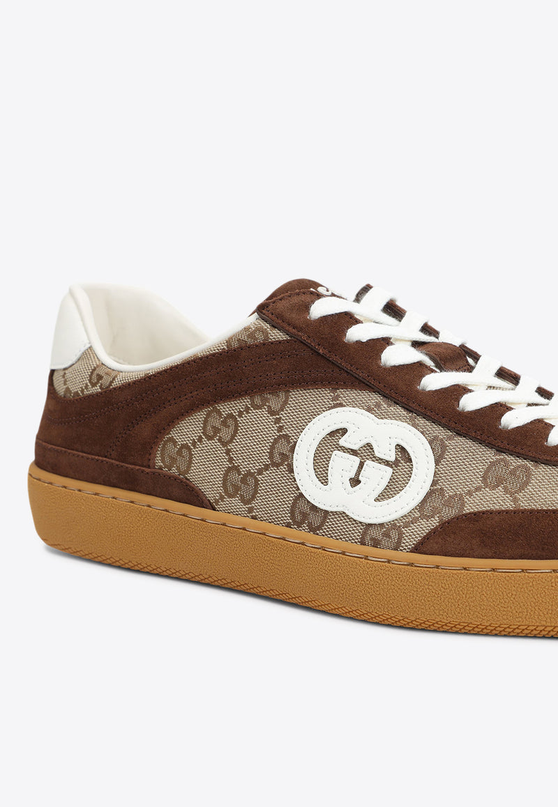 G74 Interlocking G Suede Sneakers