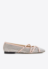 Crystal Net Ballet Flats