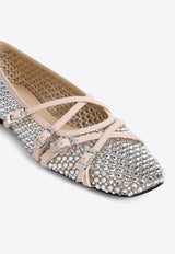 Crystal Net Ballet Flats