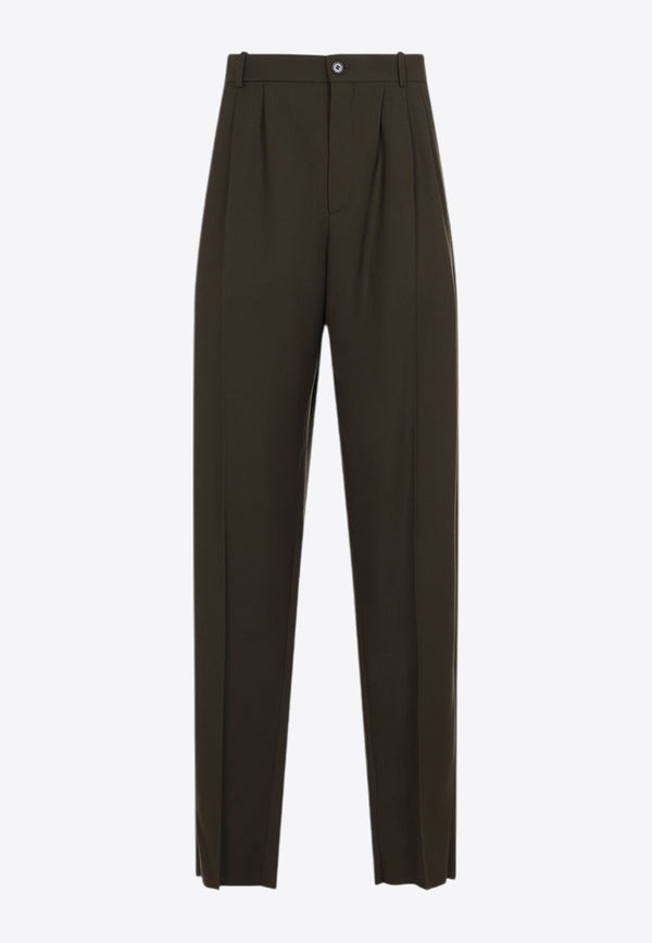 Wool Baggy Tailored Pants