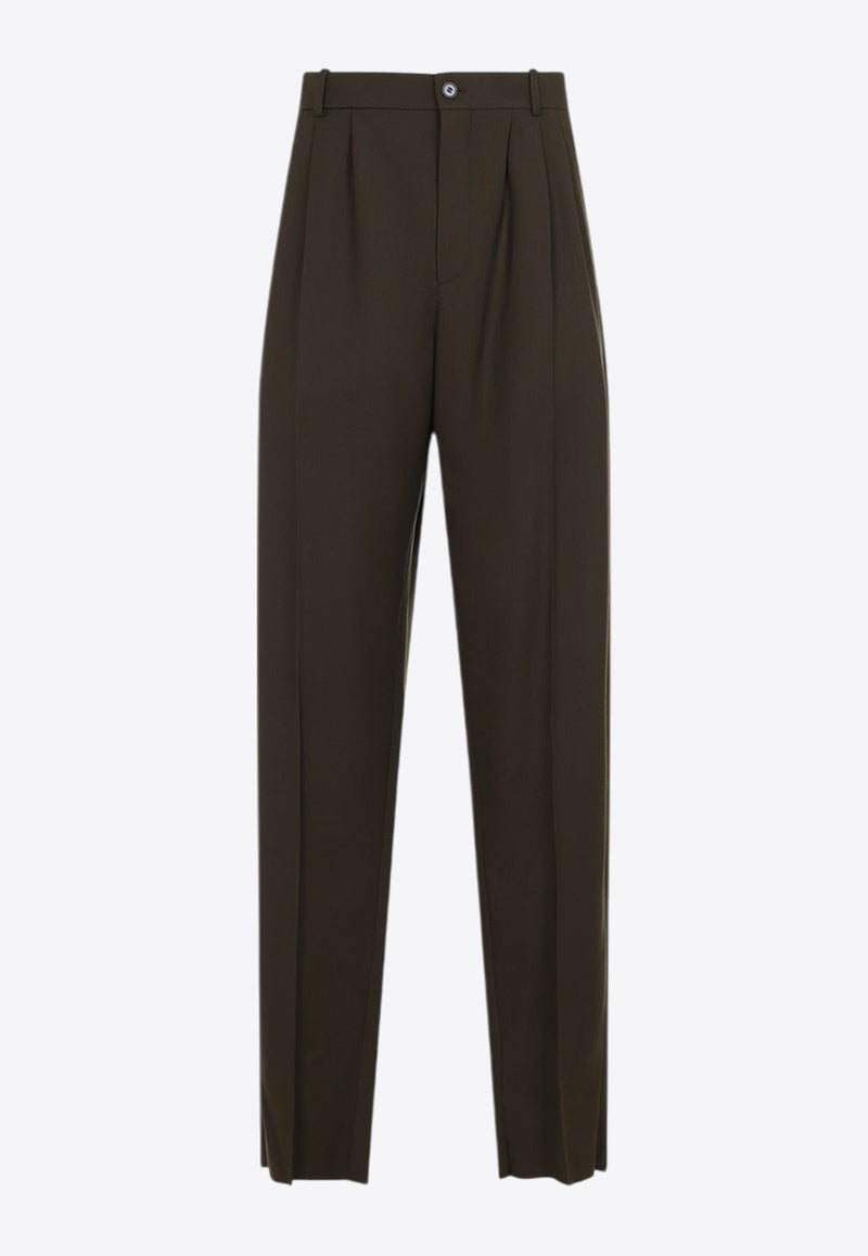 Wool Baggy Tailored Pants