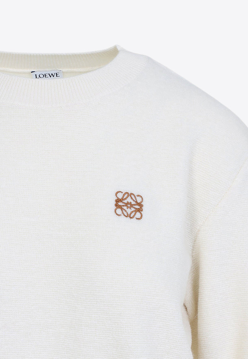 Anagram Embroidered Crewneck Sweater