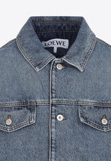 Leather Patch Denim Jacket