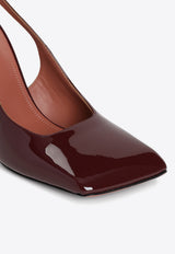 Charlotte 95 Slingback Pumps in Polished Leather