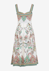 Paisley Sleeveless Midi Dress