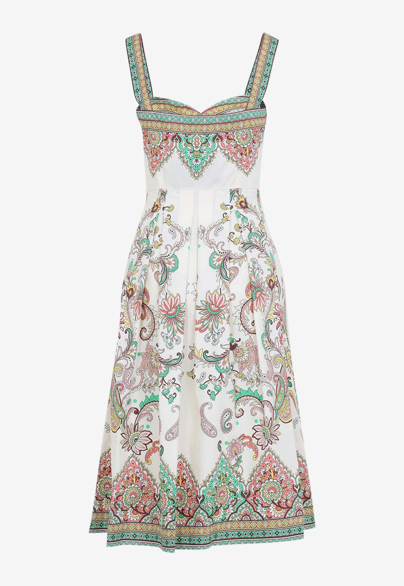 Paisley Sleeveless Midi Dress