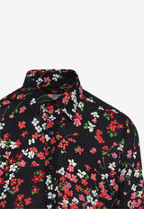 Floral Print Silk Shirt