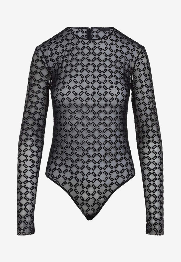 Logo Mesh Bodysuit