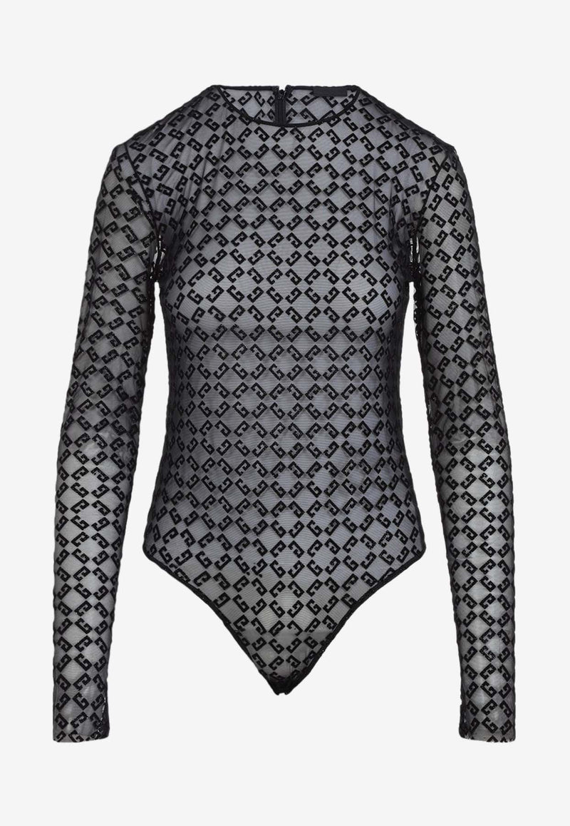 Logo Mesh Bodysuit