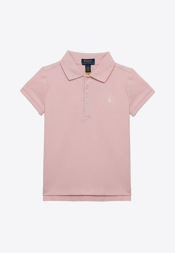 Polo Ralph Lauren Kids Girls Logo Embroidered Polo T-shirt Pink 312573242011CO/O_POLOR-HP