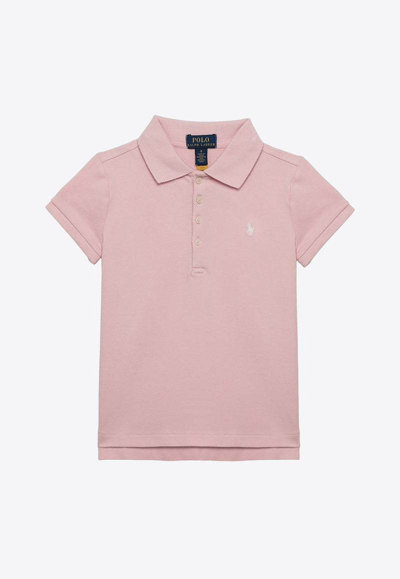 Polo Ralph Lauren Kids Girls Logo Embroidered Polo T-shirt Pink 312573242011CO/O_POLOR-HP