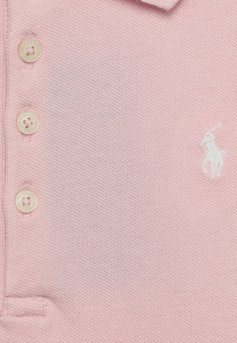 Polo Ralph Lauren Kids Girls Logo Embroidered Polo T-shirt Pink 312573242011CO/O_POLOR-HP