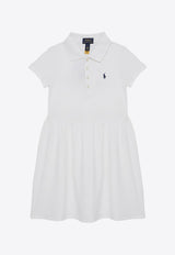 Polo Ralph Lauren Kids Girls Logo Embroidered Mini Polo Dress White 312934961001CO/O_POLOR-WP