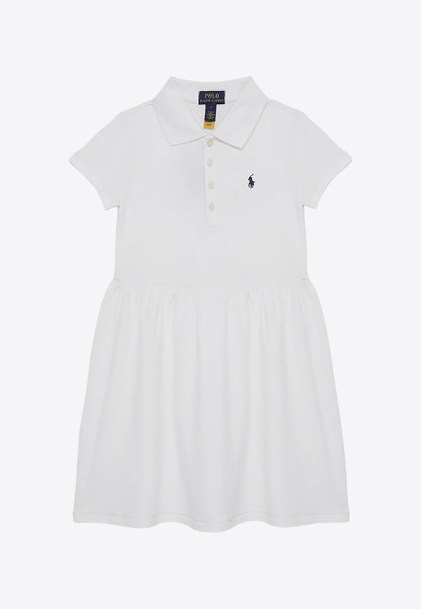 Polo Ralph Lauren Kids Girls Logo Embroidered Mini Polo Dress White 312934961001CO/O_POLOR-WP