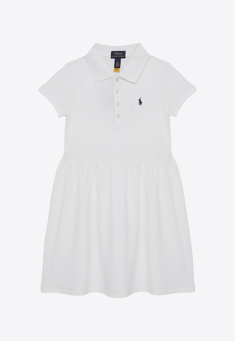 Polo Ralph Lauren Kids Girls Logo Embroidered Mini Polo Dress White 312934961001CO/O_POLOR-WP