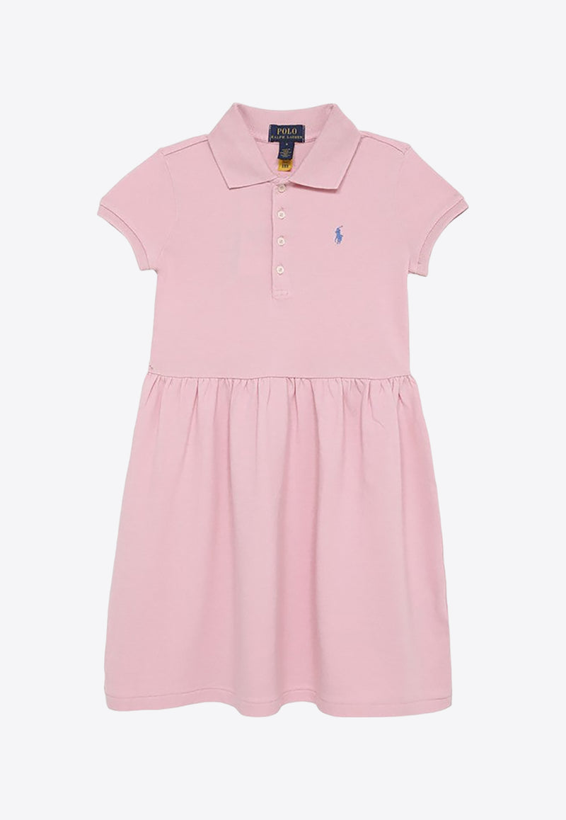 Polo Ralph Lauren Kids Girls Logo Embroidered Mini Polo Dress Pink 312934961002CO/O_POLOR-PB