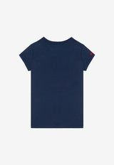 Polo Ralph Lauren Kids Boys Flag Appliqué Crewneck T-shirt Blue 313901144006CO/P_POLOR-RN