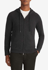 Derek Rose Finley Cashmere Zip-Up Hoodie Charcoal 3158-FINL010CHACHARCOAL