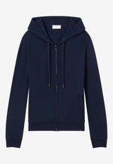 Derek Rose Quinn Hooded Zip-Up Sweatshirt Navy 3172-QUIN001NAVNAVY