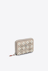 Christian Louboutin Panettone Embellished Leather Coin Wallet Beige 3175223LE/P_LOUBO-F609