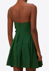 Farm Rio Lea One-Shoulder Mini Dress Green 318094GREEN