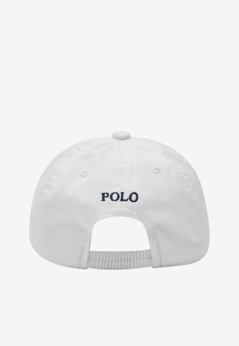 Polo Ralph Lauren Kids Babies Logo Embroidered Baseball Cap White 320552489CO/Q_POLOR-WHT