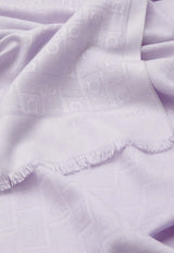 Salvatore Ferragamo Monogram Jacquard Silk-Blend Scarf Lavender 320941 ST MONOGRAMJ 776053 LAVANDER