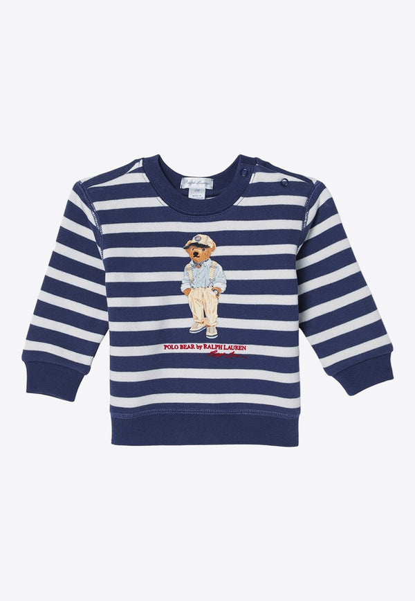 Polo Ralph Lauren Kids Babies Polo Bear Striped Sweatshirt 320942220001CO/P_POLOR-LN