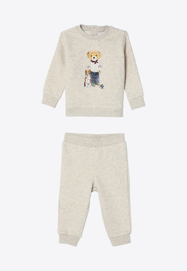 Polo Ralph Lauren Kids Babies Polo Bear Sweatshirt and Track Pants Set Green 320952885001CO/P_POLOR-OH