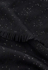 Salvatore Ferragamo Micro Sequin Stole Black 320952 ST STAR 781474 BLACK