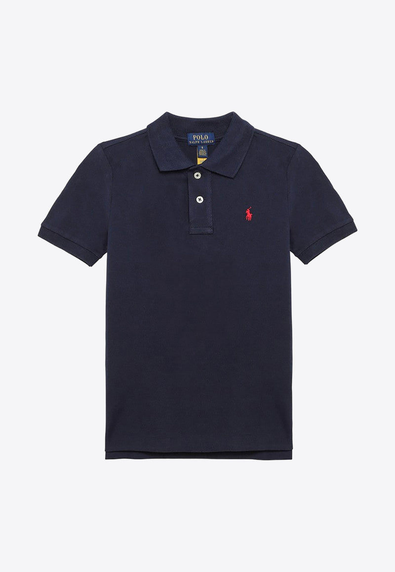 Polo Ralph Lauren Kids Boys Logo Embroidered Polo T-shirt Navy 322603252005CO/O_POLOR-RN