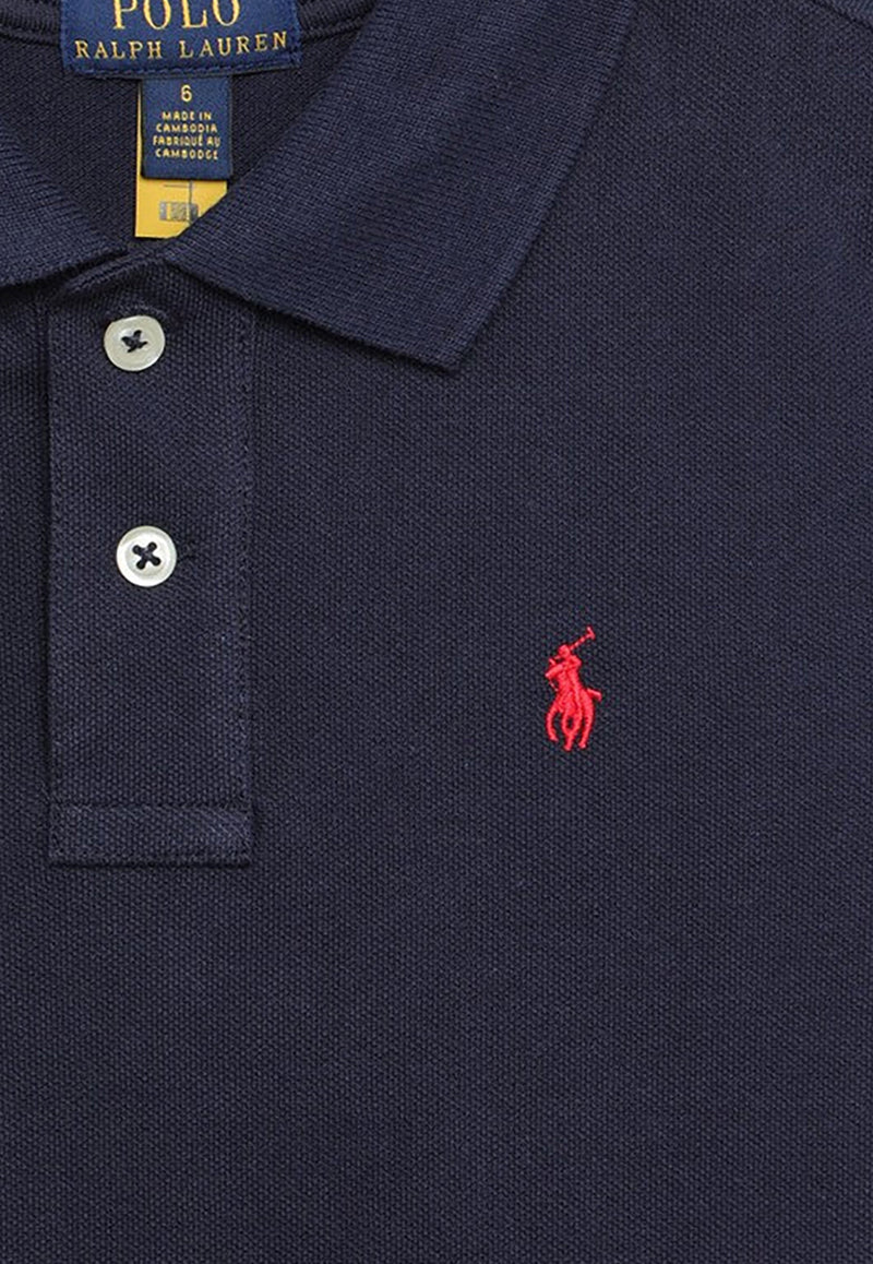 Polo Ralph Lauren Kids Boys Logo Embroidered Polo T-shirt Navy 322603252005CO/O_POLOR-RN