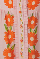 Farm Rio Papaya Salad Maxi Dress Pink 322615LIGHT PINK