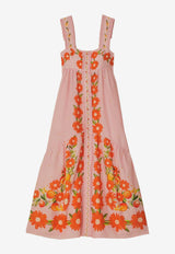 Farm Rio Papaya Salad Maxi Dress Pink 322615LIGHT PINK