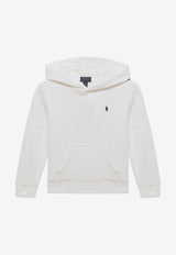 Polo Ralph Lauren Kids Boys Logo Embroidered Hooded Sweatshirt White 322934244002CO/O_POLOR-WHT