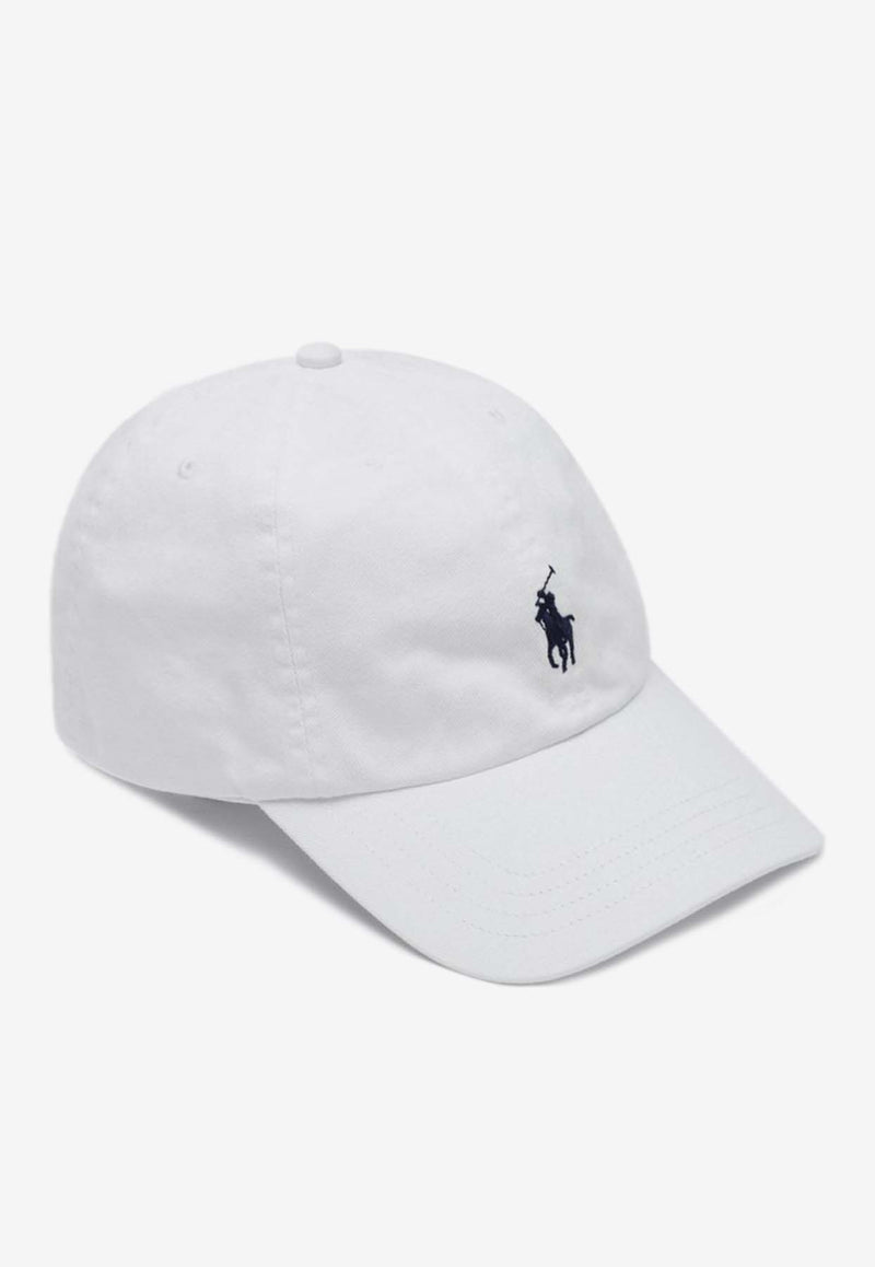 Polo Ralph Lauren Kids Boys Logo Embroidered Baseball Cap White 323552489CO/Q_POLOR-WHT