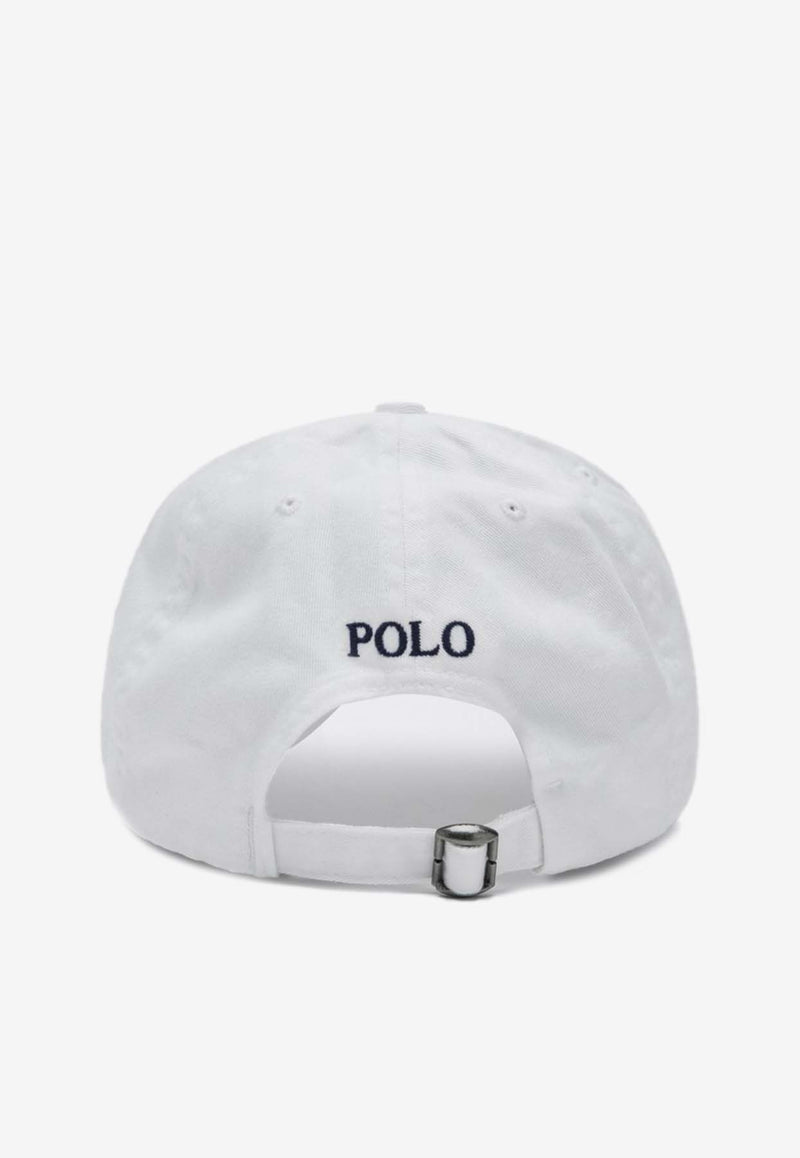 Polo Ralph Lauren Kids Boys Logo Embroidered Baseball Cap White 323552489CO/Q_POLOR-WHT