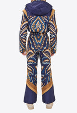 Farm Rio Pineapple Ikat Ski Jumpsuit Blue 325705BLUE