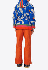 Farm Rio Geometric Pattern High-Waisted Ski Pants Orange 325711ORANGE