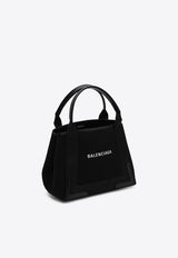 Balenciaga Small Cabas Logo Print Top Handle Bag Black 3399332HH3N/P_BALEN-1000